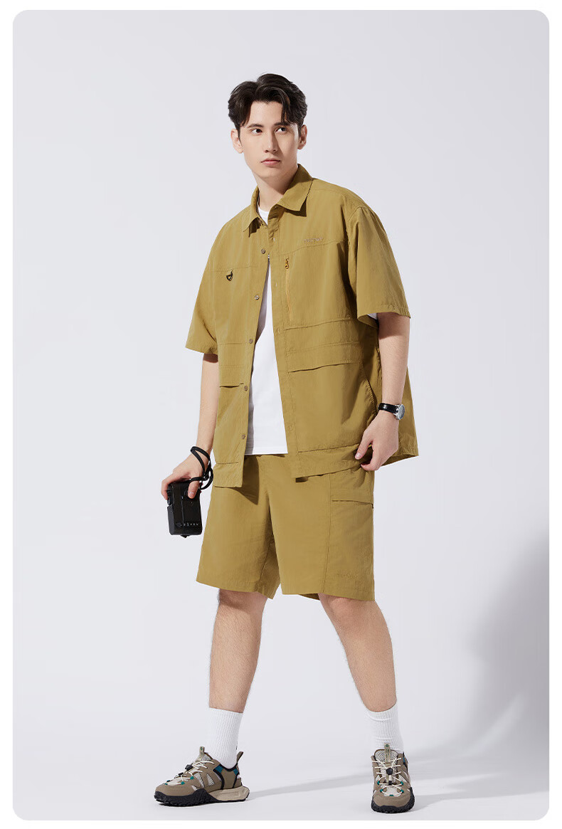 TECTOP Short-Sleeve Shirt, Outdoor Casual T-Shirt Top, Men's Lightweight Shirt, 2422267CS Men's Style, Olive Green, XL 18
