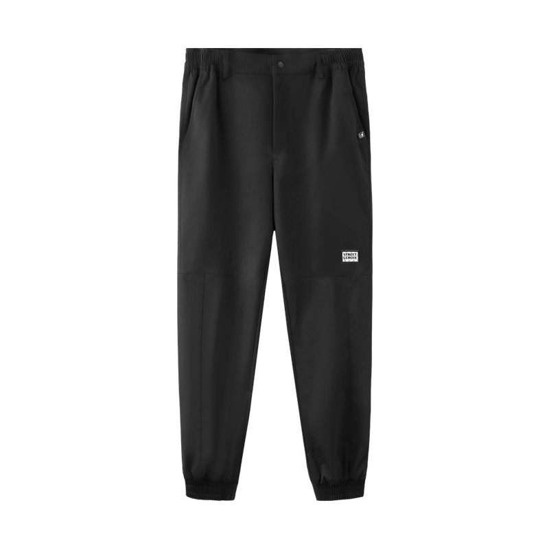 CAMEL Sports Casual Women's Pants, Water-Repellent Woven Jogger Pants, J23CAVLR059, Phantom Black, L