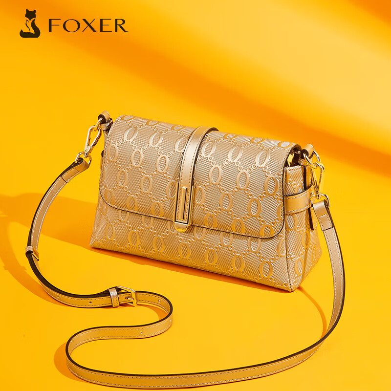 FOXER Leather Women's Handbag, Large Capacity Shoulder Bag, Crossbody Bag, Mom Bag, Light Luxury, Valentine's Day Gift