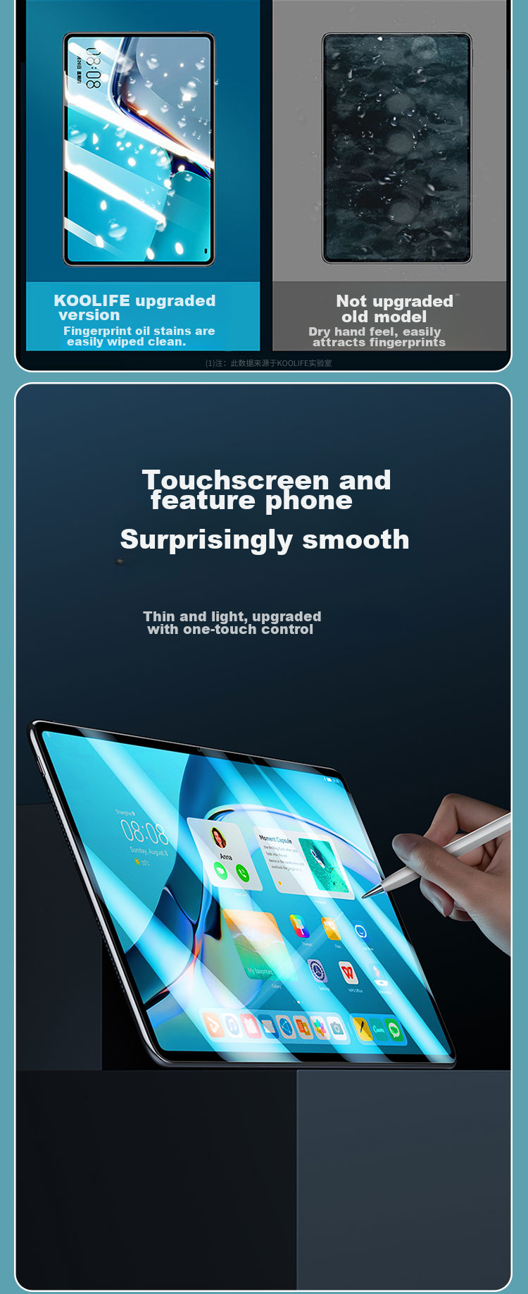 Kulefeng Tempered Glass Screen Protector for MatePad 11.5 S Dynamic Edition 2025, Compatible with MatePad Air 24/23 11.5-Inch Models, Full Screen High Definition Anti-Fingerprint Protective Film 10