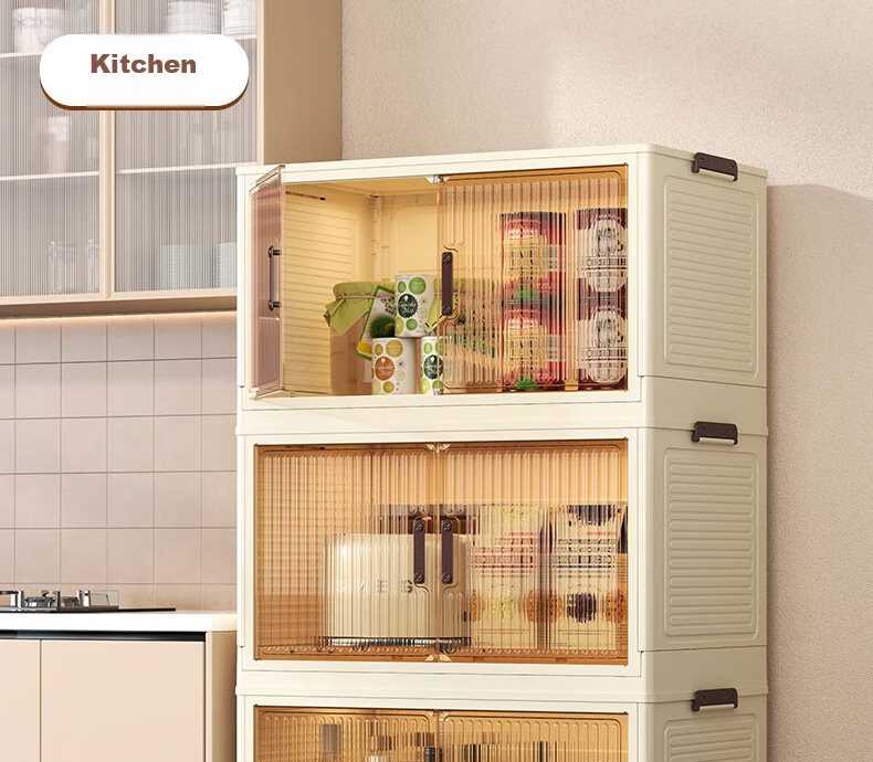 Shunyou Storage Cabinet, Wheeled Organizer Box, Foldable Wardrobe, Kitchen Storage Unit SY-608 18