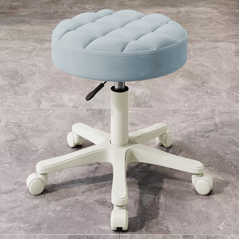 Huakaizhixing Stool Bar Chair Home Adjustable Height Swivel Chair Rotating Beauty Salon Stool Front Desk Rolling Stool Round Stool BY651 Gray
