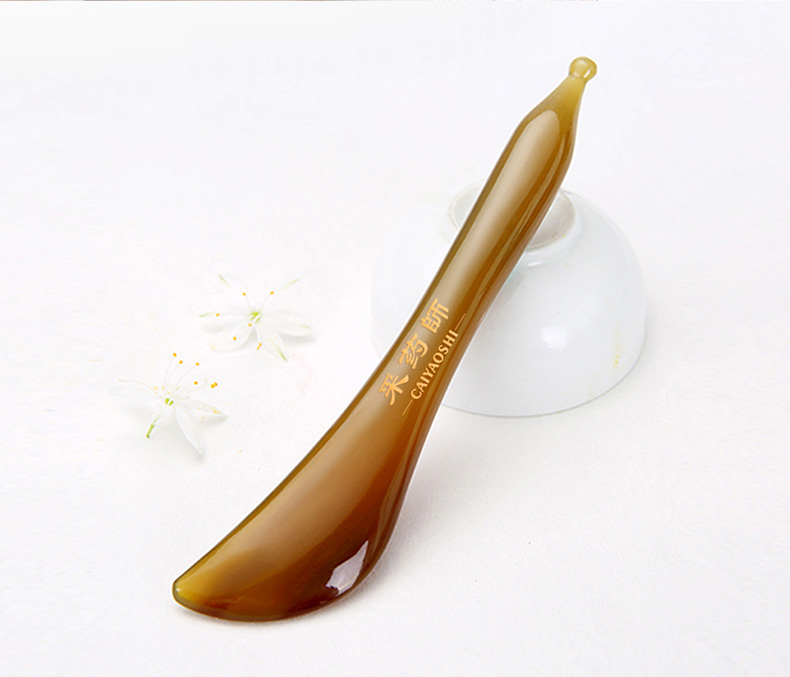 CAIYAOSHI Ox Horn Gua Sha Board for Face, Neck Meridian Massage, Lifting And Tightening, Full Body Health Gua Sha, Moisture Removal, Teacher's Thick 4mm Version, Suitable for Whole Body, Mid-Autumn Festival Gift 16