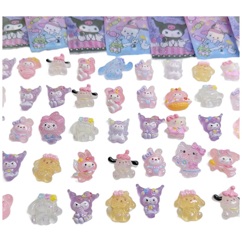 Shangmei Beibei Sanrio Miniature Blind Bag Glow-in-the-Dark Realistic Model Hole Fun Pretend Play Kids Toy Christmas Gift