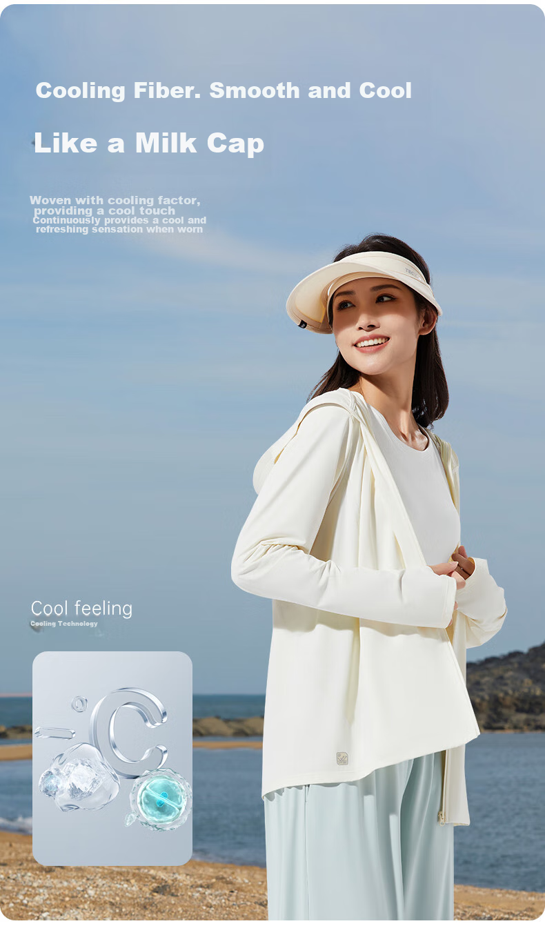 TECTOP Cooling UV Protection Sunscreen Jacket for Women, Breathable Outdoor Wear for Summer, 2422132FS Women's Style in Light Pink, Size M 6