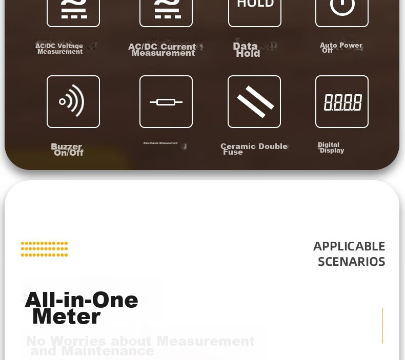 Deli Intelligent Anti-Burn Multimeter, Electrician-Specific Digital Multimeter, Home Large Screen Digital Display, 5999 Digits DL890C+ 3
