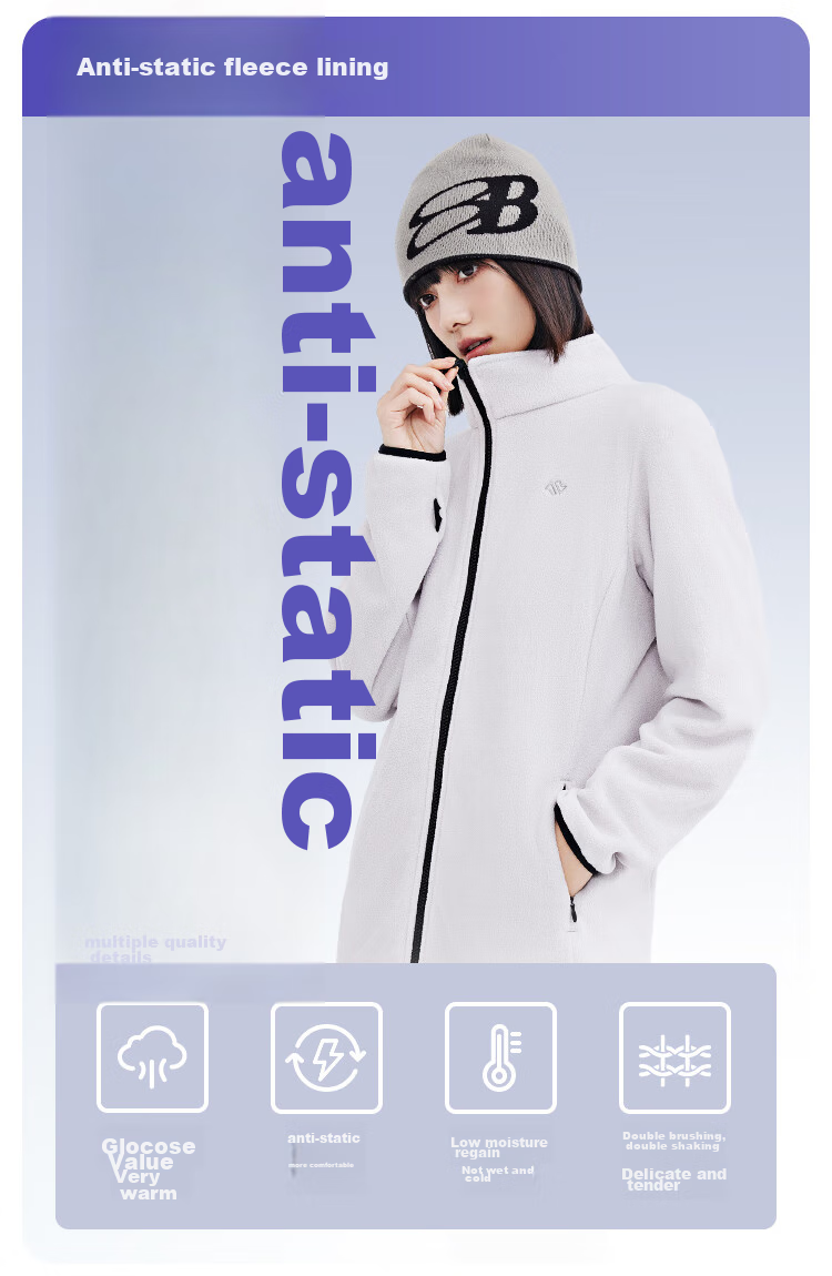JD Original Climbing Fleece Jacket with Inner Liner, Three-In Spring Women's Outdoor Warm Coat, Glacier Gray, Size S 13