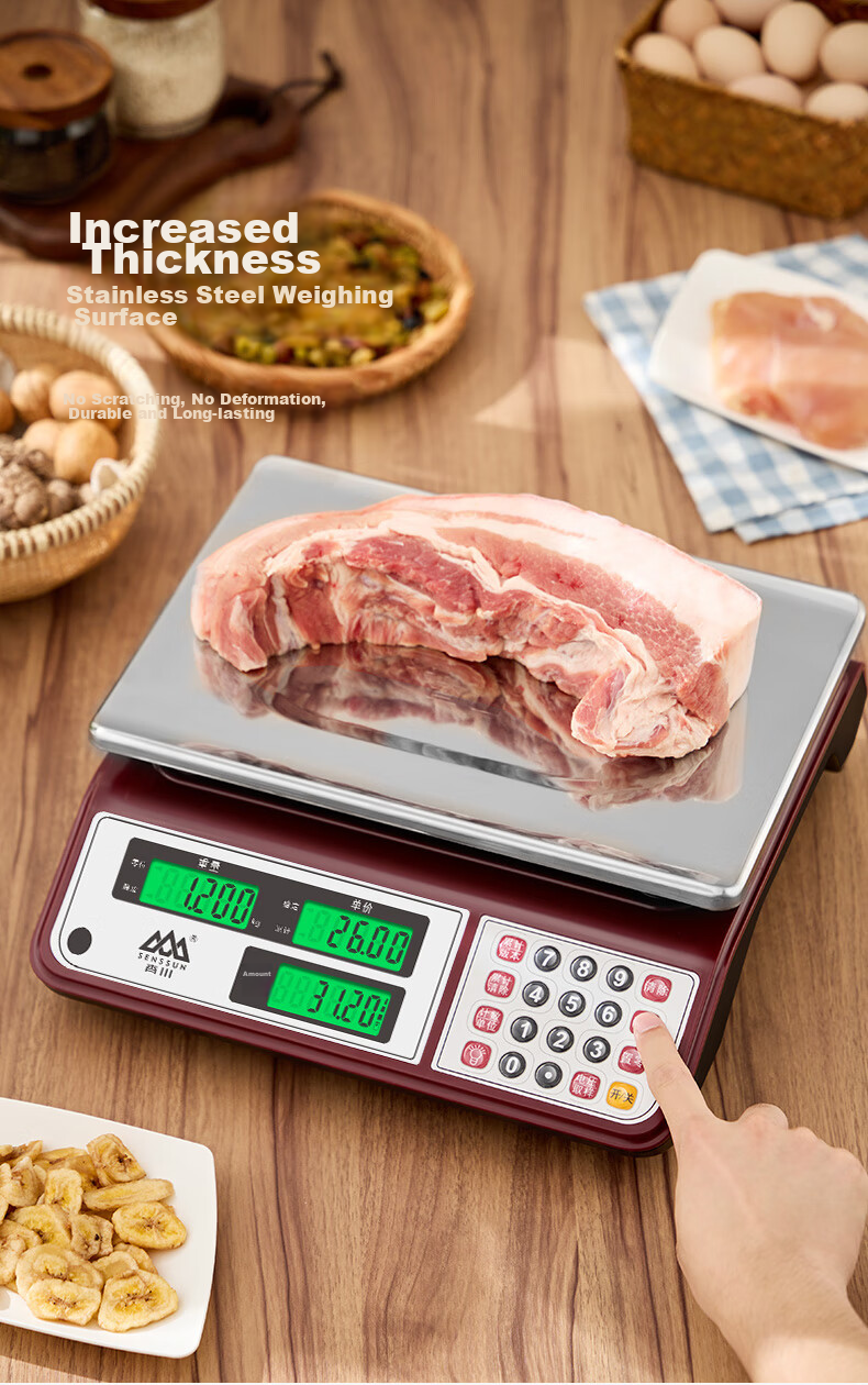 Xiangshan Electronic Scale for Commercial Use, Weighing Scale for Food And Vegetables, High-Precision Kitchen Scale, Platform Scale for Fruits And Vegetables, 30kg Capacity 7