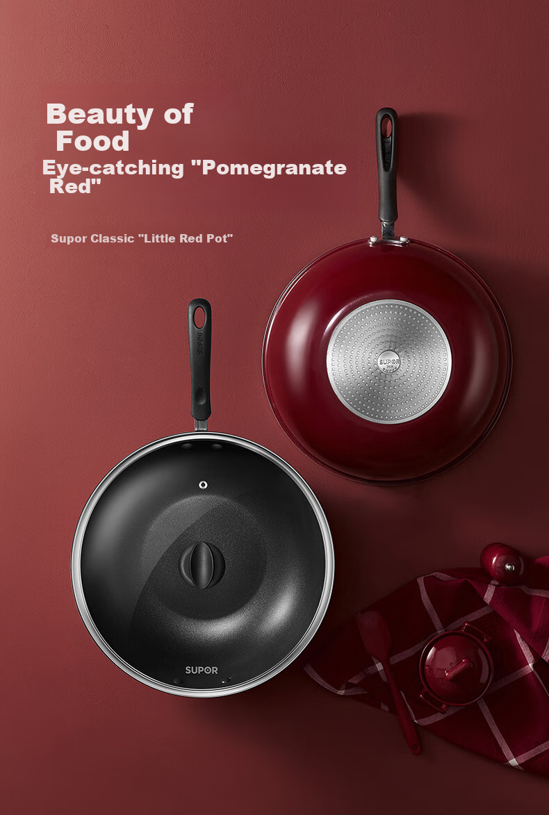 SUPOR Non-Stick Wok, 30cm, Compatible with Induction And Gas Stoves, Healthy Cooking Pan, Frying Pan, PC30S1 17