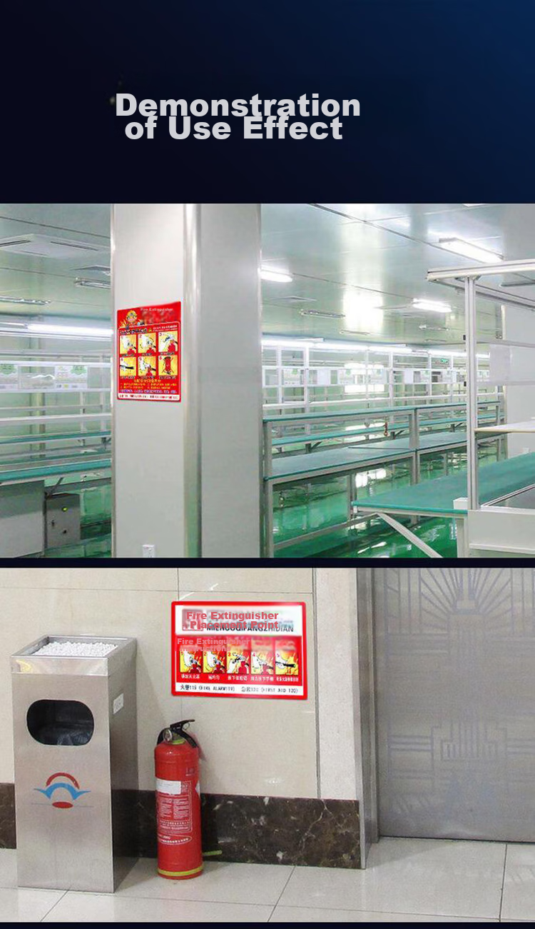 Yijuzhangning Safety Production Identification Stickers, Factory Safety Fire Prevention Slogan, 5 Pieces, 33*22.5cm Each 6