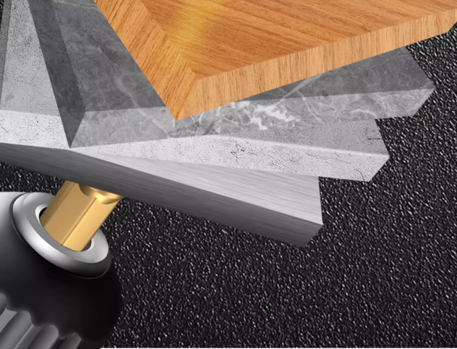 GREENER Concrete Marble Drill Bit Four-Blade Impact King Drill Triangular Drill for Ceramic Tile And Glass Drilling 6/8/10/12mm 3