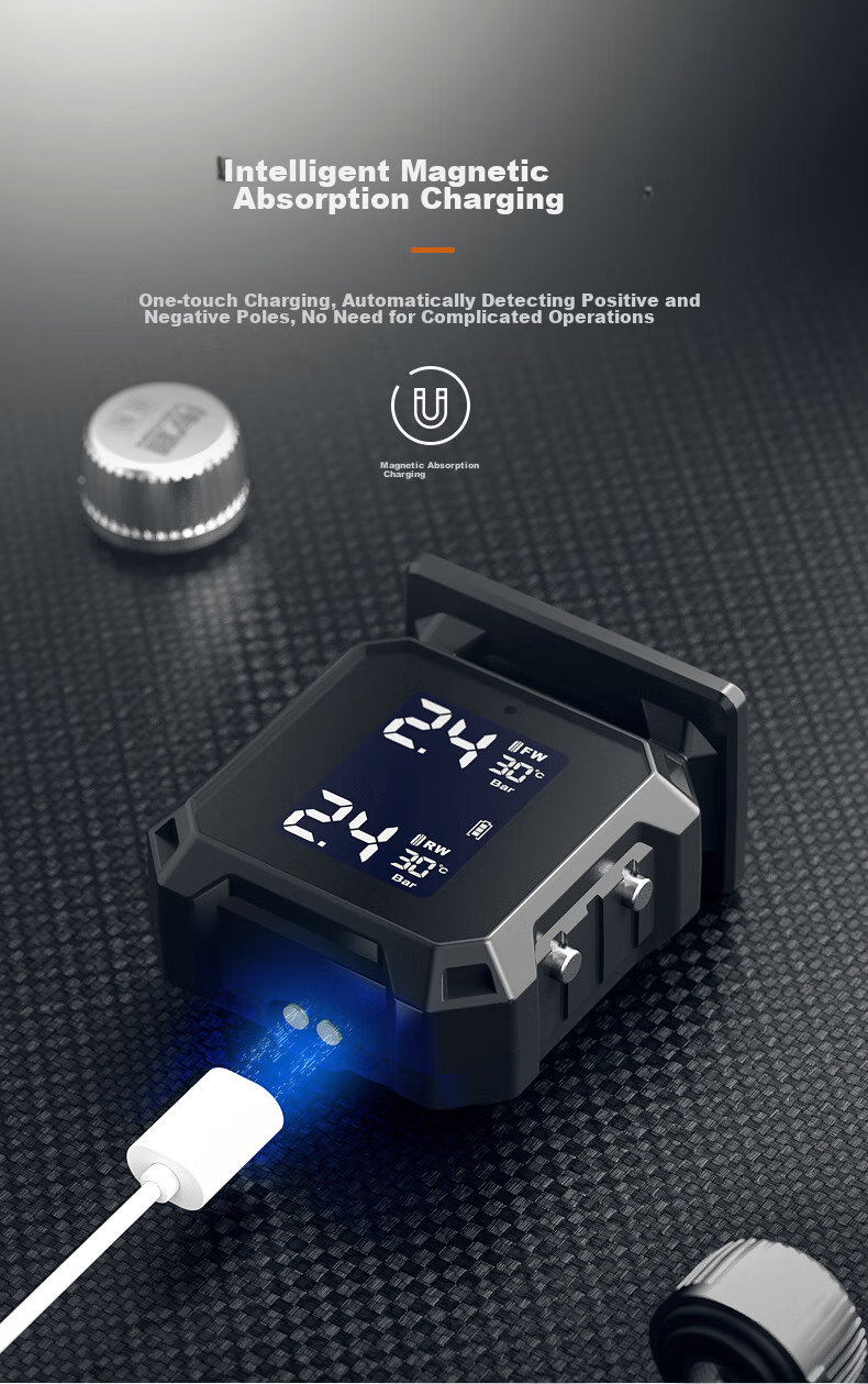 Victon Victon Motorcycle Tire Pressure Monitoring System, Electric Vehicle Solar-Powered Voice Alarm Tire Monitor 11