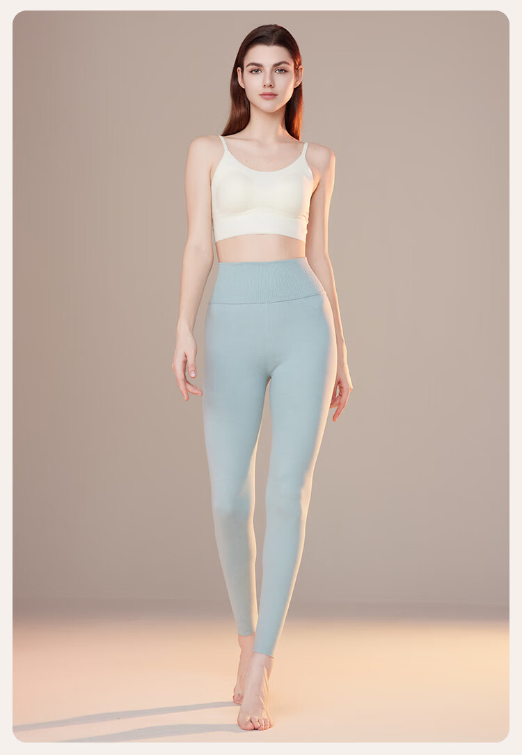 Ordifen Women's High-Waist Down-Filled Thermal Slimming Pants Double-Sided Fleece Thickened High-Elastic Tight Leggings for Autumn and Winter 5