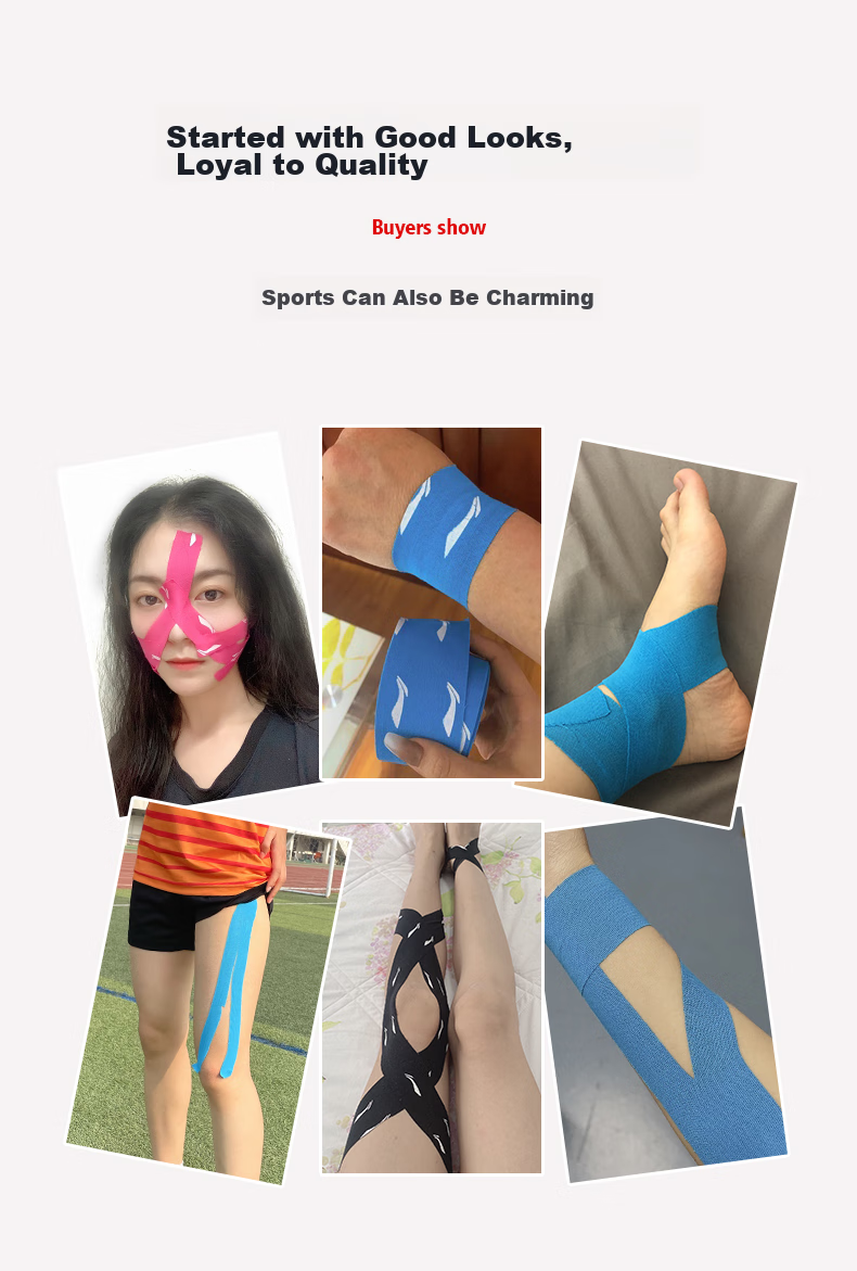 Li-Ning Muscle Tape, Sports Kinesiology Tape, Athletic Ankle Wrap, Rehabilitation Elastic Bandage, Knee Support 5
