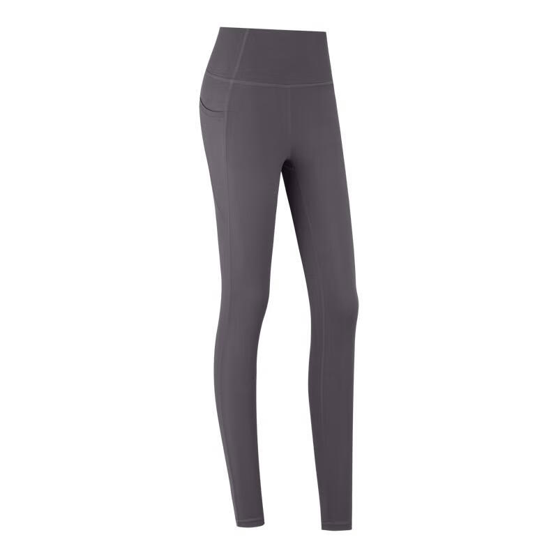 VFU Xingqing High-Waisted Yoga Pants for Women with Butt-Lifting Effect, Running Fitness Workout Leggings, High-Elastic Tight Pants, Dove Gray Purple, Size S