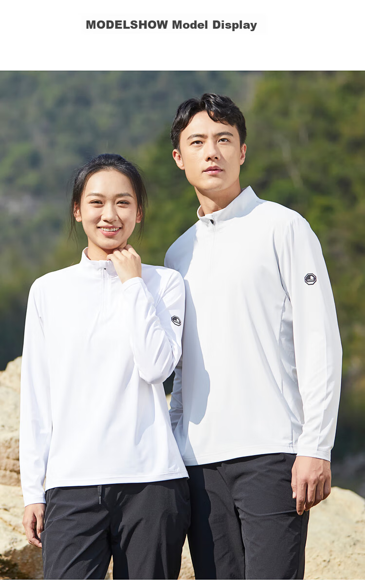 SCALER Outdoor Long-Sleeve T-Shirt for Men, Spring And Summer New Arrival, Ice Rainbow Silk Moisture-Wicking Quick-Dry Simple Running Sports Top for Wome 19