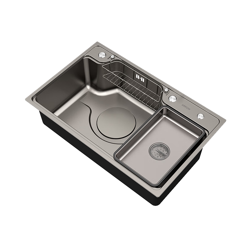 ARROW 304 Stainless Steel Vegetable Washing Basin, Japanese-Style Sink, Large Single Bowl, Nano Gray Kitchen Sink [Renovation Subsidy 15%]