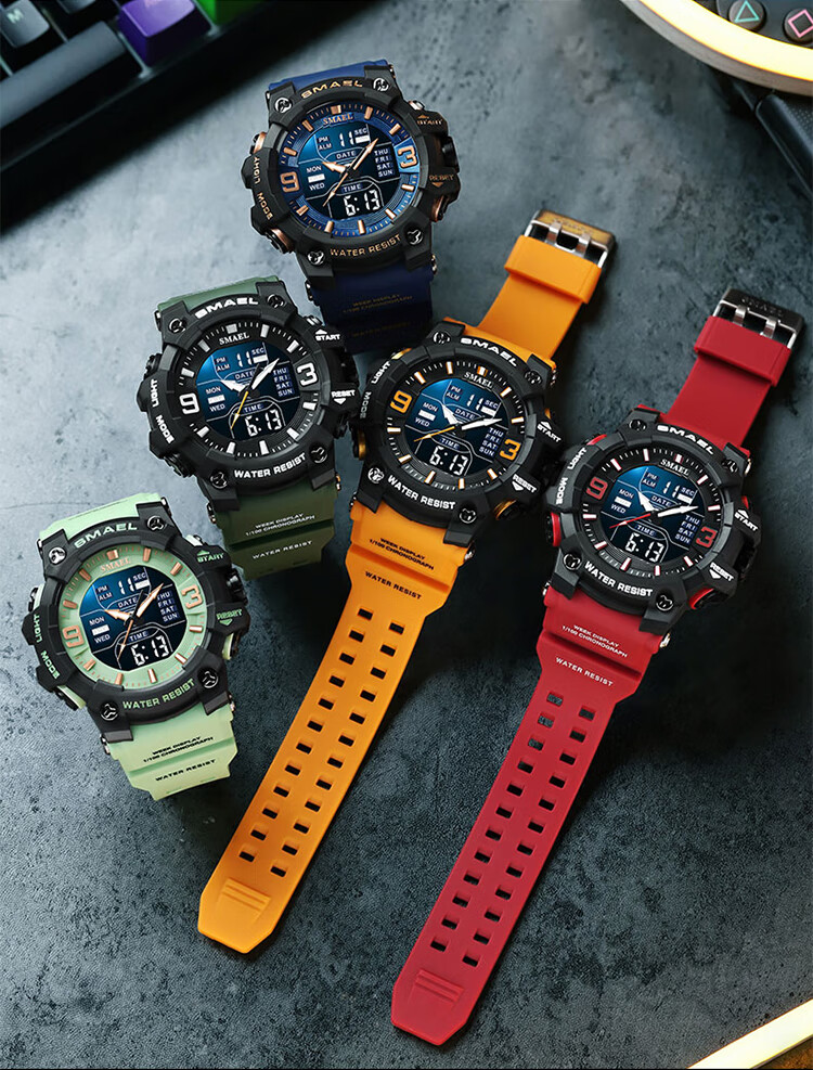 LOUIE JUELEN Men's Multifunctional Sports Watch with Alarm, Luminous Display And Water Resistance for Middle School, High School Students And Teenagers 10