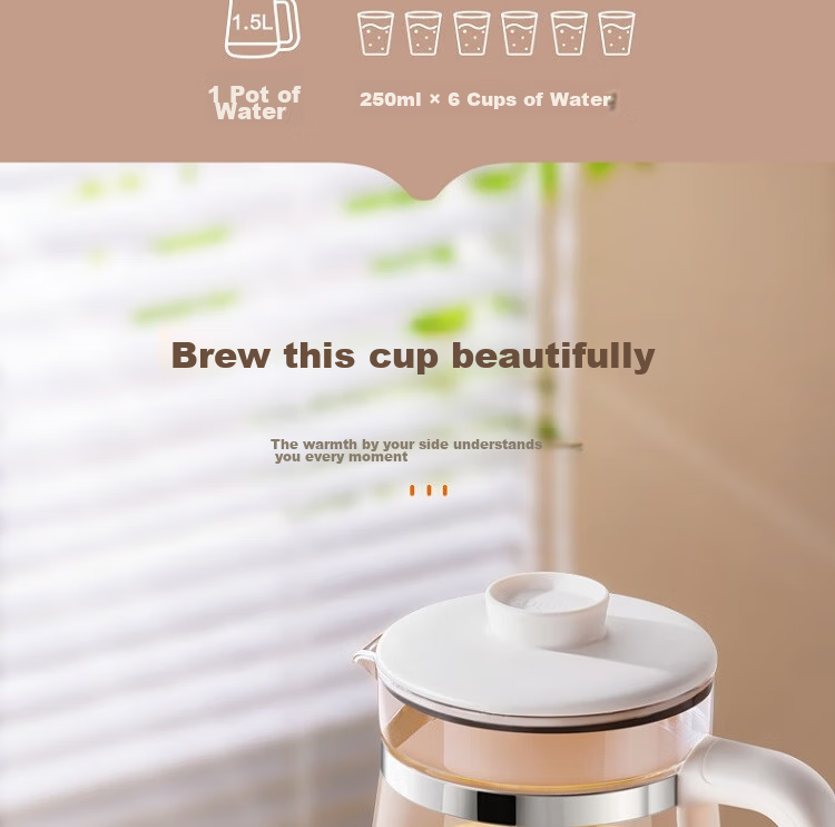 SUPOR ZMD Assured Series, Health Pot, 1.5L, High Borosilicate Glass, Multifunctional, Smart Reservation, Fully Automatic Heating, Tea Pot, SW-15Y22 9