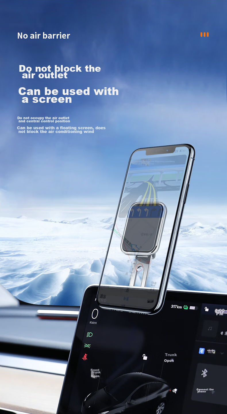 Huashi Car Phone Holder, Specially Designed for Air Vent, Navigation Phone Mount, Gravity-Style Fixed Universal Support Bracket 2