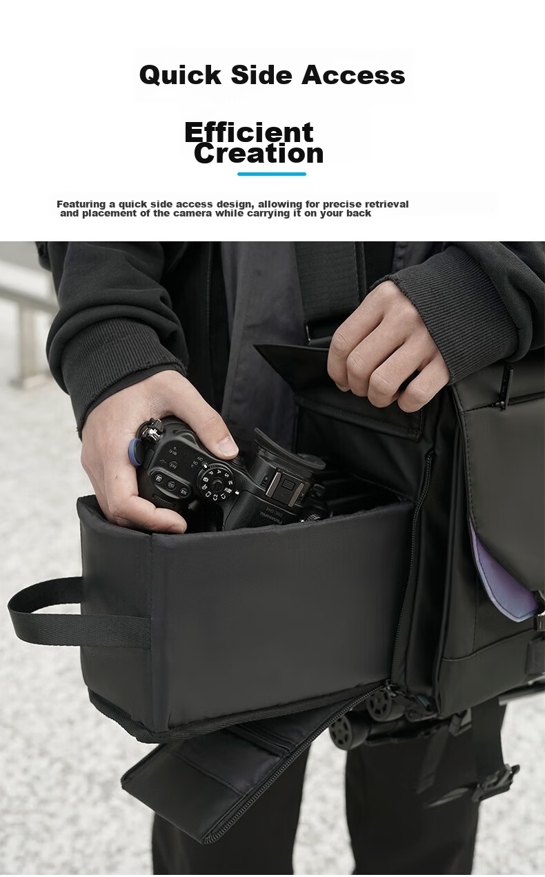 CWATCUN Shoulder Camera Bag, Photography Bag, Crossbody And Shoulder Professional Camera Bag, Stylish Unisex Commuter Bag Suitable for Fuji, Sony, Canon, Leica DSLR Camera Bags 5