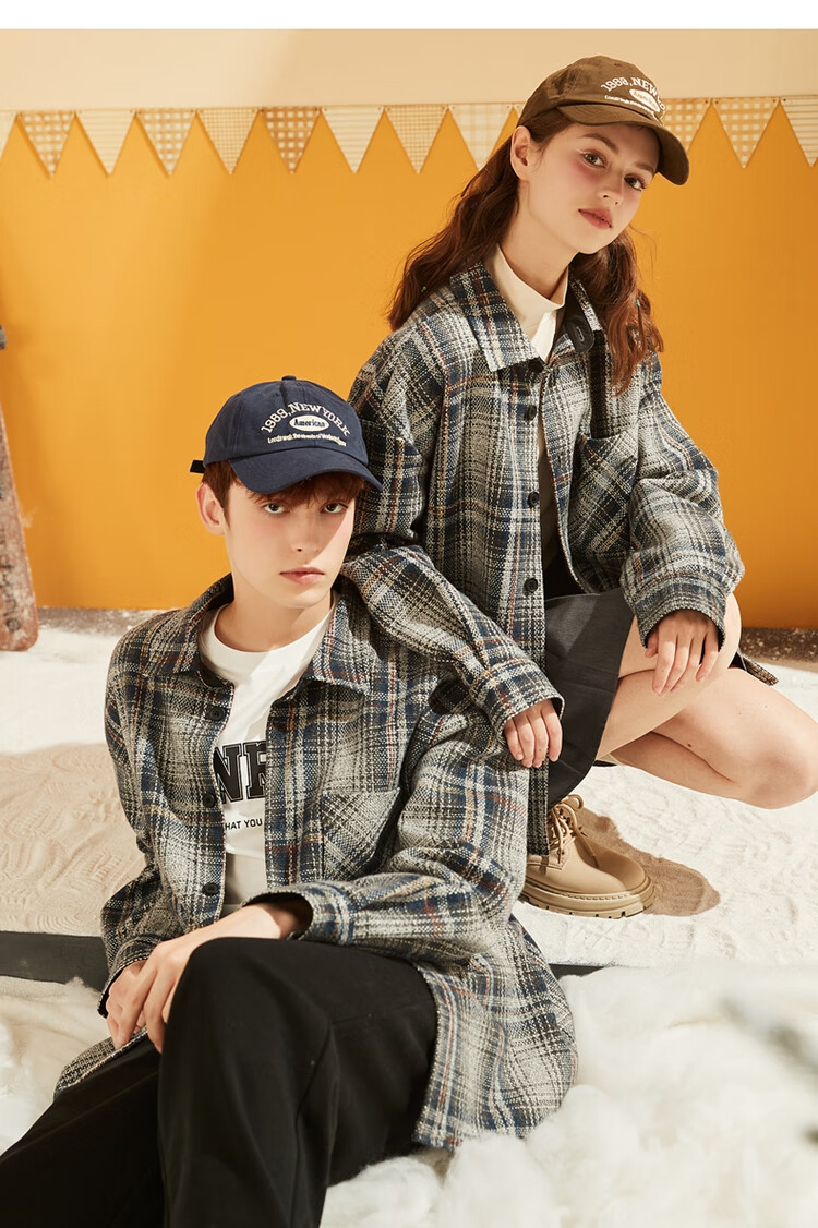 TonLion 2026 Couple's Plaid Jacket, Loose-Fitting Thick Coat for Men And Women, Fashionable Versatile Couple's Outfit 8