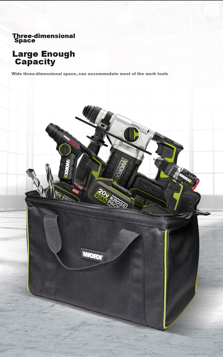 WORX Portable Tool Storage Bag, 16-Inch Wire Tool Bag WA1585, Multi-Functional Household 2