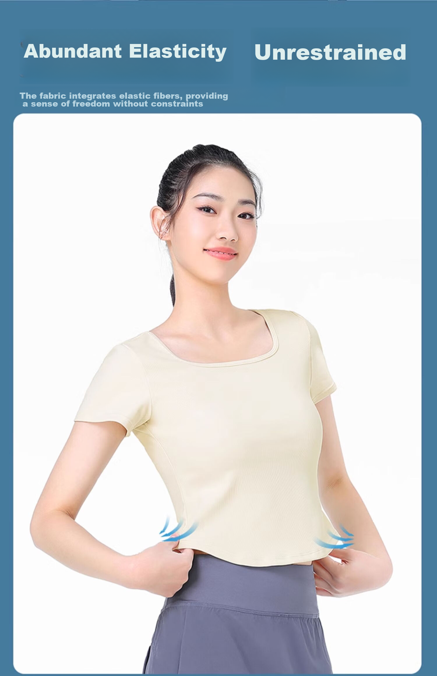 CAMEL Women's Yoga Top, Short-Sleeved, Breathable, Quick-Drying Running Shirt, Fitness Wear, Lightweight Sports T-Shirt Y24BAT6009 7