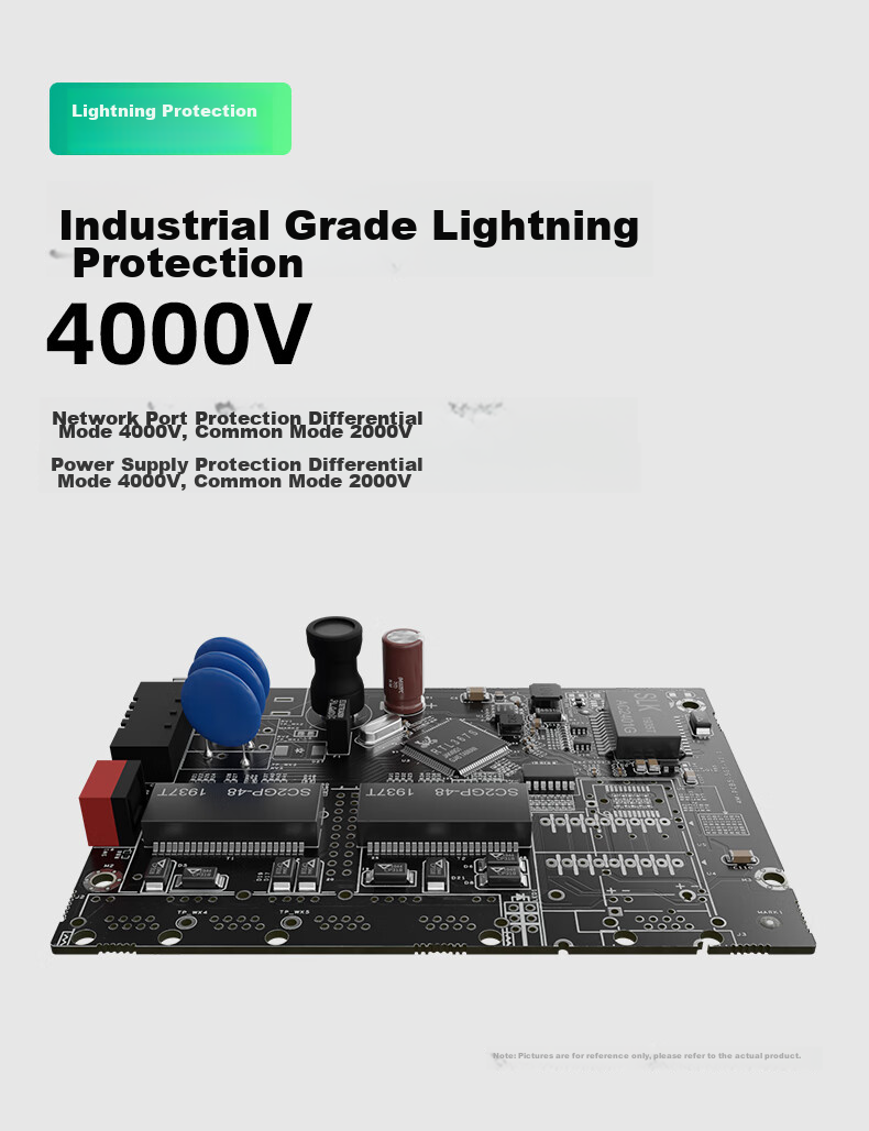 OAMLink Industrial Switch, 8-Port, 100Mbps, DIN Rail Mount, Metal Body, OAM-6000 6