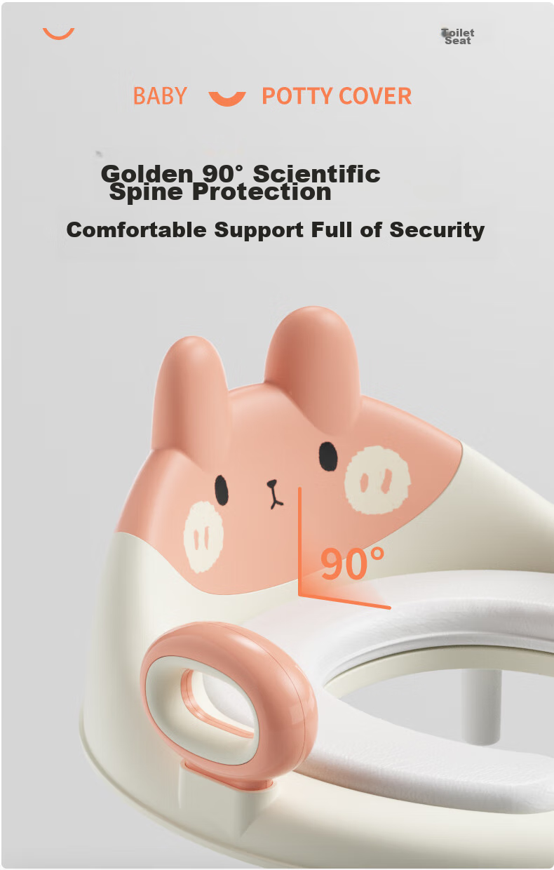 Babyhood Children's Toilet Seat, Baby Boy And Girl Potty Training Aid, PVC Soft Cushion, Rabbit Design, Mint Gree 5