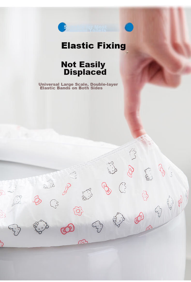 BWNK Disposable Toilet Seat Covers, Double-Layer Non-Woven Thickened Seat Protectors, Hotel Travel Toilet Seat Covers, Pack of 50 5