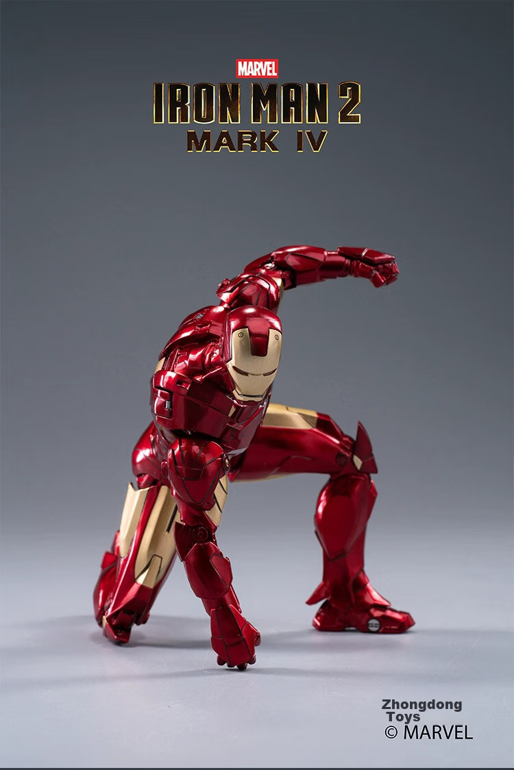 Marvel Iron Man MK4 Action Figure, Articulated Joint Display Model, Birthday Gift for Boys 9