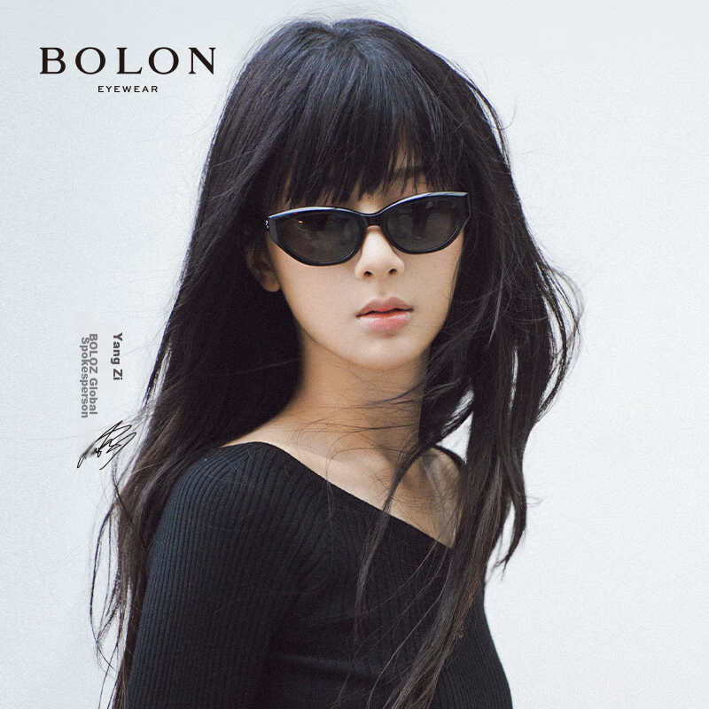 BOLON太阳镜，杨紫风格，猫眼偏光太阳镜，防紫外线，男女时尚太阳镜，BX3002C10
