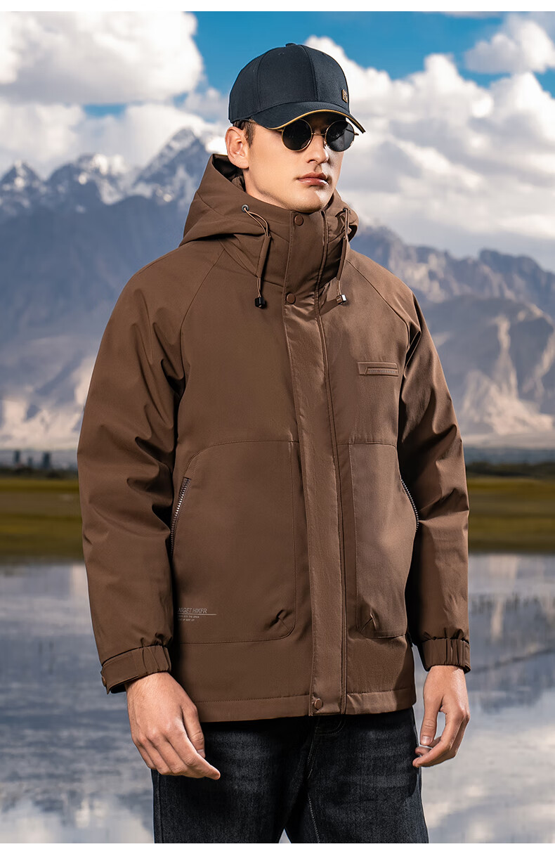 YAYA Men's down Jacket, Short Hooded Style, Thick Warm Coat for Young People, New Winter Outdoor Casual Workwear Jacket 24076 18