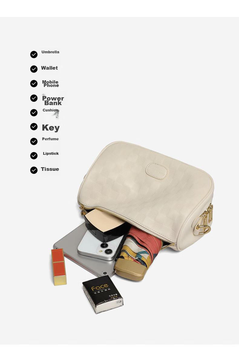 Viney Leather Crossbody Bag, Women's Casual Shoulder Pillow Bag, Light Luxury Birthday Mother's Day Gift, Practical Present for Mom 9