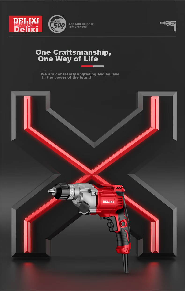 Deli Xidianqi 550W Electric Drill, AC Reversible Rotation, Household Power Tool, Multifunctional Handheld Electric Drill 8