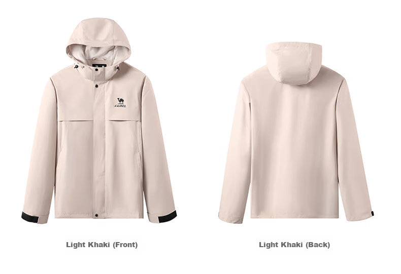 CAMEL Sports Jacket, New Style for Men And Women, Spring And Autumn Casual Fleece-Lined Jacket, Outdoor Water-Repellent Windproof Mountaineering Coat, Windbreaker 27