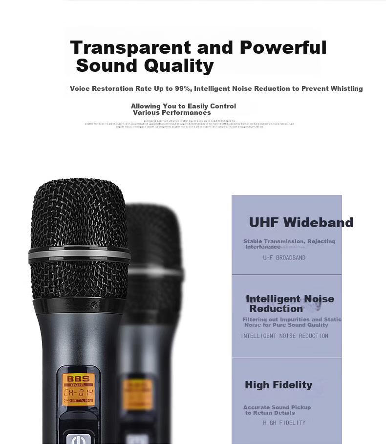 BBS G-28 [Flagship Bestseller], Wireless Microphone System, UHF Dual-Channel Professional Teaching Microphones, Stage Host Microphones, KTV Home Karaoke System for Family Use 19
