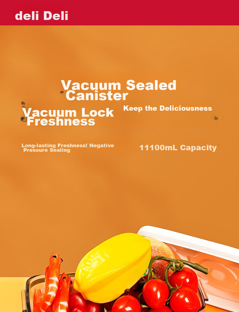 Deli Vacuum Sealing Machine, Food Preservation Packaging Machine for Home And Commercial Use, with Matching Food Vacuum Sealing Bags, Safe Food-Grade Material, 15*20CM/50 Pieces, Upgraded Version 14916 1