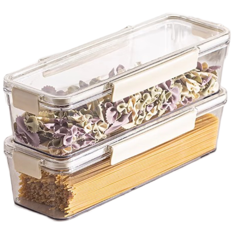 KATEI STORY Japanese Noodle Storage Box, Rectangular Food-Grade Refrigerator Kitchen Sealed Container, Grain Storage Jar, Pasta And Noodle Bucket