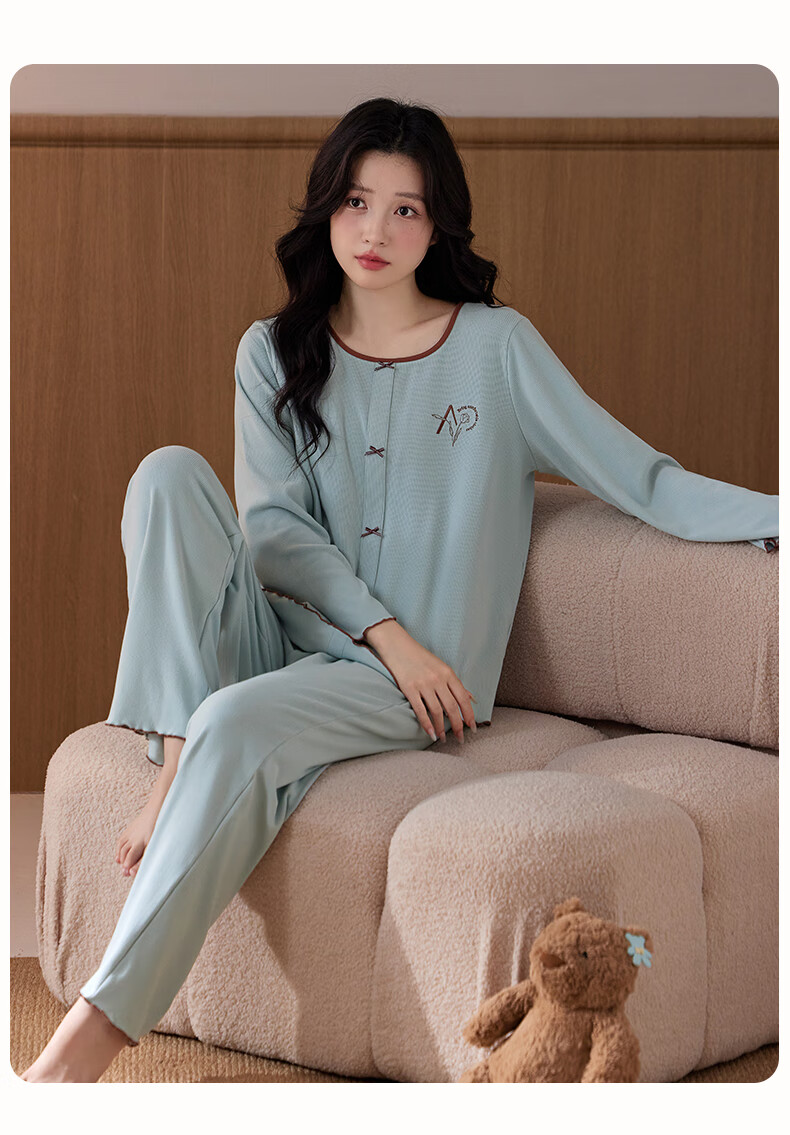 Manza [Anti-Static] German Velvet Pajamas for Women, Spring Autumn Winter Wearable, 2025 New Double-Sided Brushed Warm Loungewear 6