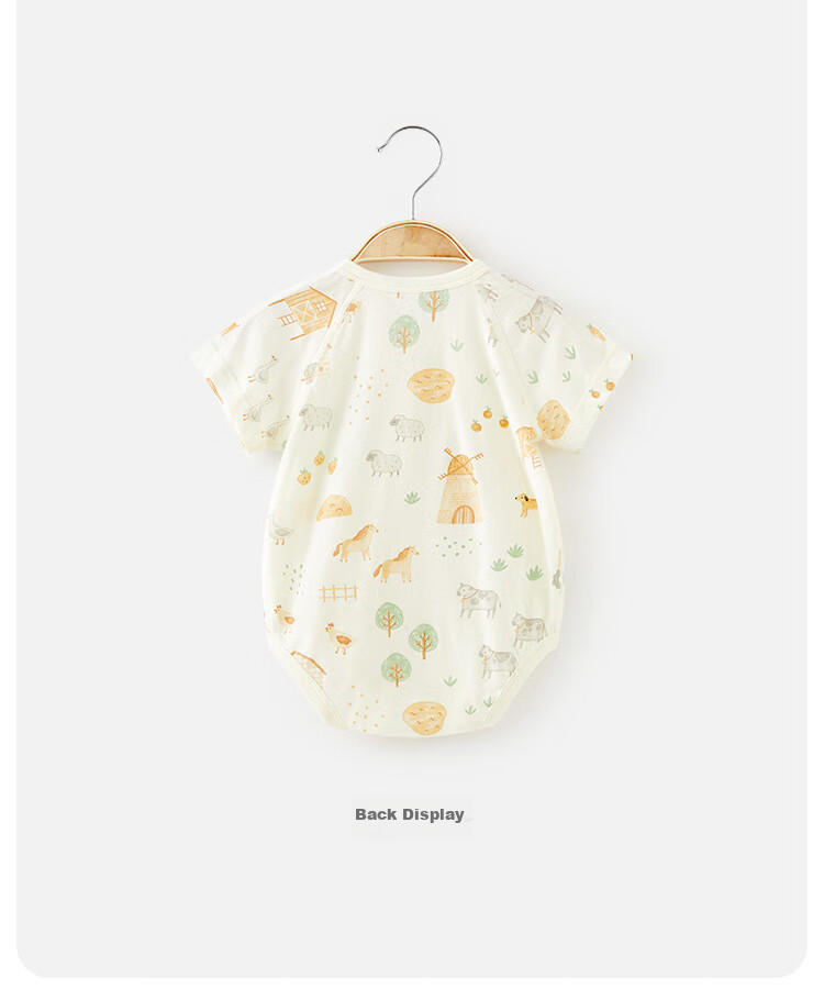Wismorni Infant Short-Sleeve Bodysuit, Summer Thin Style, Baby Romper, Triangle Onesie, Summer Sleepwear 20