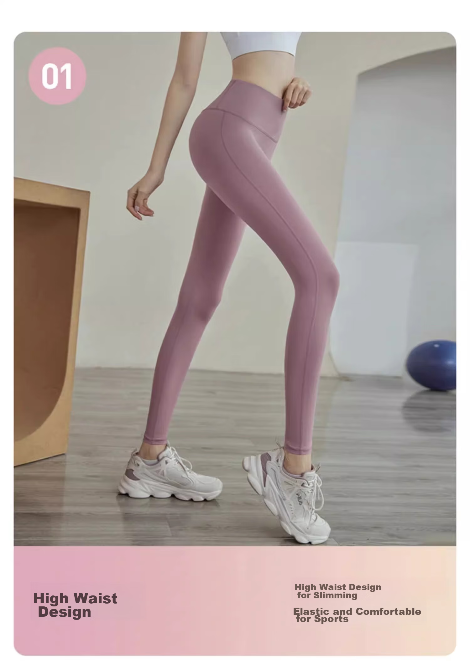 Youyou Yoga Pants for Women, High-Waisted Elastic Tight-Fitting Leggings, Outer Wear Sports Pants Two-Piece Set J21016XY Gray Purple Regular Style 2XL 12