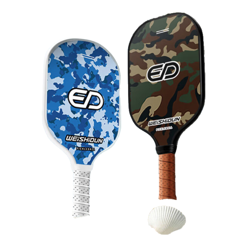WEISHIDUN Paddleball Set with Camouflage Design, Carbon Fiber T300 Pickleball, Indoor And Outdoor Sports Equipment