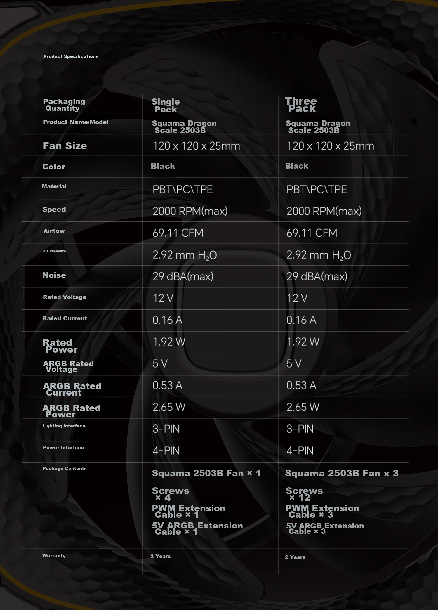 GeometricFuture Case Cooling Fan, Longshen 2503B, 12cm/aRGB Motherboard Synchronization, Single Fan Per Pack 11
