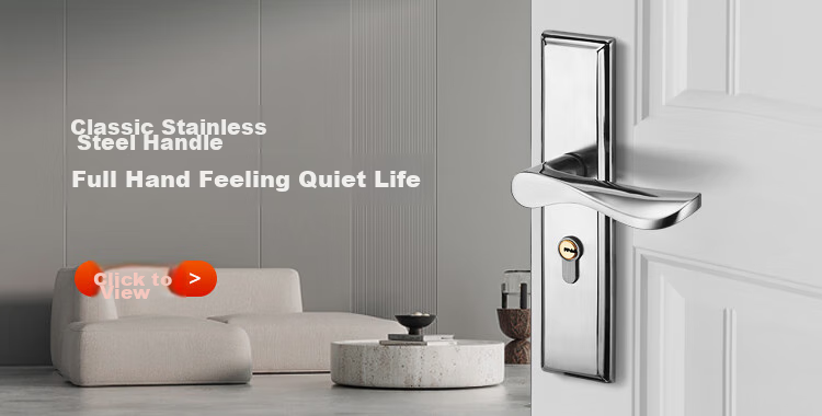 Fly.Globe Door Lock, Interior Bedroom Door Lock, Anti-Theft Stainless Steel, No Hole Modification Required, Adjustable Hole Spacing, Wooden Door Lock 2