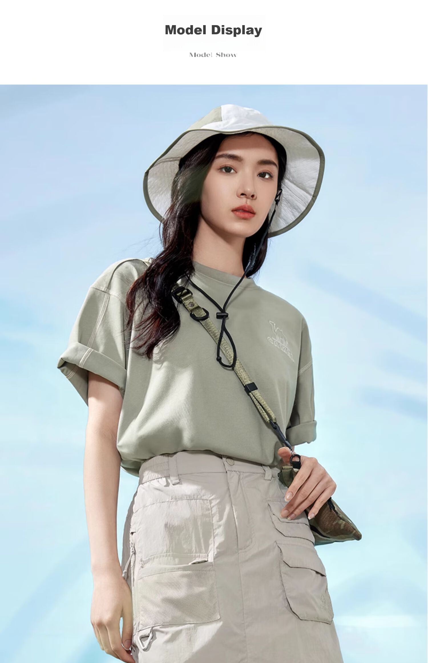CAMEL Women's Quick-Dry Short-Sleeve T-Shirt, Summer 2024 New Style, Unisex Loose-Fit Mosquito-Repellent Breathable Round Neck Top, 1042 10
