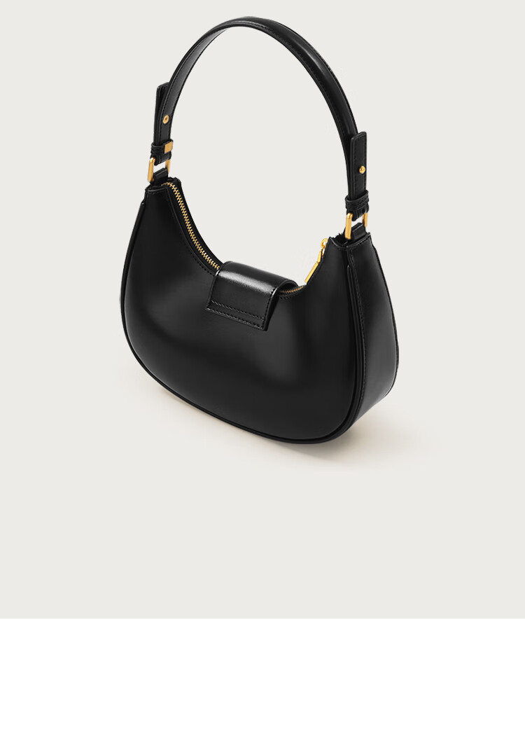 Mood Autumn And Winter Genuine Leather Crescent Bag for Women, Large Capacity Underarm Commuter Shoulder Crossbody Versatile Hobo Bag, Light Luxury Birthday Gift 18