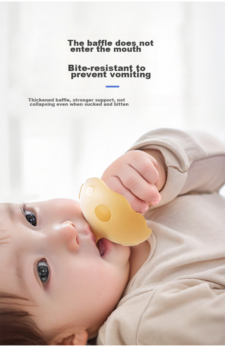 DOCTOR MA Baby Teether Mushroom Pacifier Anti-Thumb Sucking Teething Toy for Young Infants 9