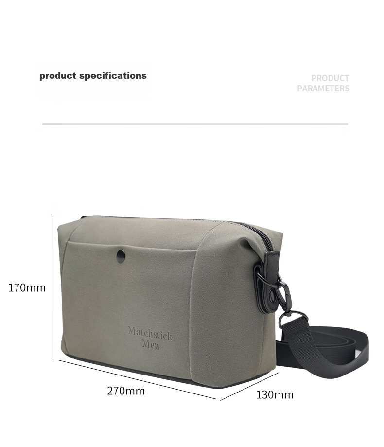 Matchstick Men FC-8812 Mirrorless Camera Bag, Shoulder Photography Bag, Digital Portable Storage Bag, Gray 8